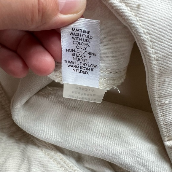 J.Jill Denim Cream High Rise Straight Leg Jeans, Size 16P - Picture 7 of 9